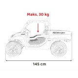 JOKO Elektrické Autíčko Farmer Truck UTV Racing 4x4 24V, Elektrická Vyklápacia Vlečka, Dvojmiestne Kožené sedadlo, Penové kolesá