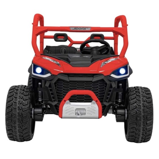 JOKO Elektrické Autíčko Farmer Truck UTV Racing 4x4 24V, Elektrická Vyklápacia Vlečka, Dvojmiestne Kožené sedadlo, Penové kolesá