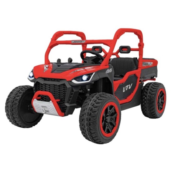 JOKO Elektrické Autíčko Farmer Truck UTV Racing 4x4 24V, Elektrická Vyklápacia Vlečka, Dvojmiestne Kožené sedadlo, Penové kolesá