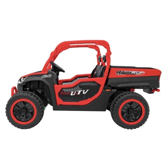 JOKO Elektrické Autíčko Farmer Truck UTV Racing 4x4 24V, Elektrická Vyklápacia Vlečka, Dvojmiestne Kožené sedadlo, Penové kolesá