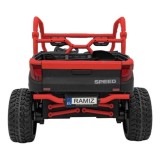 JOKO Elektrické Autíčko Farmer Truck UTV Racing 4x4 24V, Elektrická Vyklápacia Vlečka, Dvojmiestne Kožené sedadlo, Penové kolesá