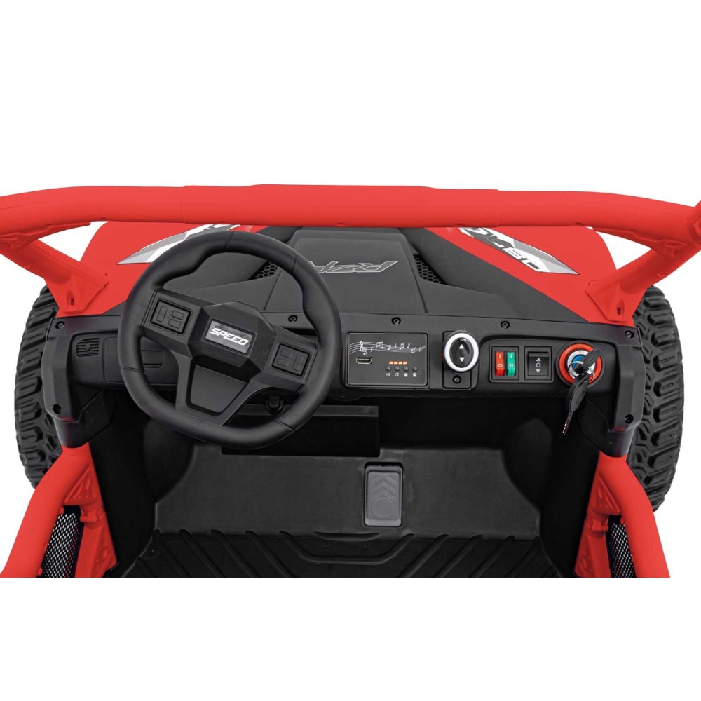 JOKO Elektrické Autíčko Farmer Truck UTV Racing 4x4 24V, Elektrická Vyklápacia Vlečka, Dvojmiestne Kožené sedadlo, Penové kolesá