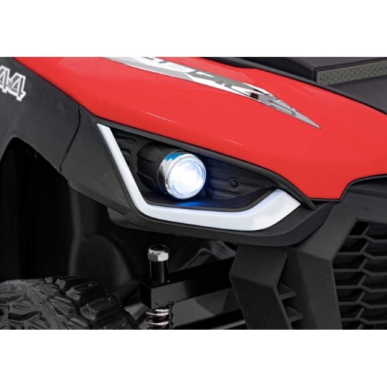 JOKO Elektrické Autíčko Farmer Truck UTV Racing 4x4 24V, Elektrická Vyklápacia Vlečka, Dvojmiestne Kožené sedadlo, Penové kolesá