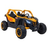 JOKO Elektrické autíčko Buggy SR Super 66 4x4 24V, Dvojmiestne Kožené sedadlo, Penové kolesá, FM rádio, Funkcia Hojdania, žlté