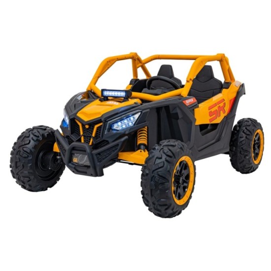 JOKO Elektrické autíčko Buggy SR Super 66 4x4 24V, Dvojmiestne Kožené sedadlo, Penové kolesá, FM rádio, Funkcia Hojdania, žlté