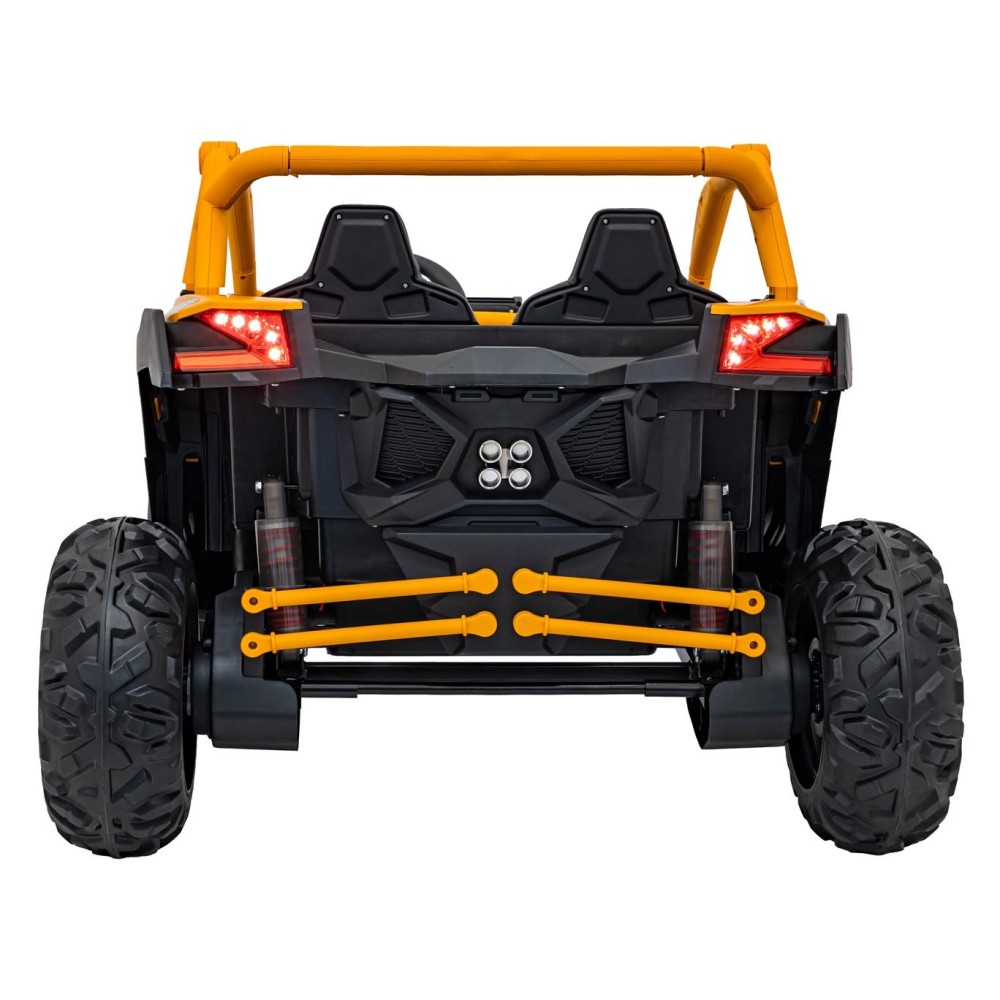 JOKO Elektrické autíčko Buggy SR Super 66 4x4 24V, Dvojmiestne Kožené sedadlo, Penové kolesá, FM rádio, Funkcia Hojdania, žlté