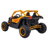 JOKO Elektrické autíčko Buggy SR Super 66 4x4 24V, Dvojmiestne Kožené sedadlo, Penové kolesá, FM rádio, Funkcia Hojdania, žlté