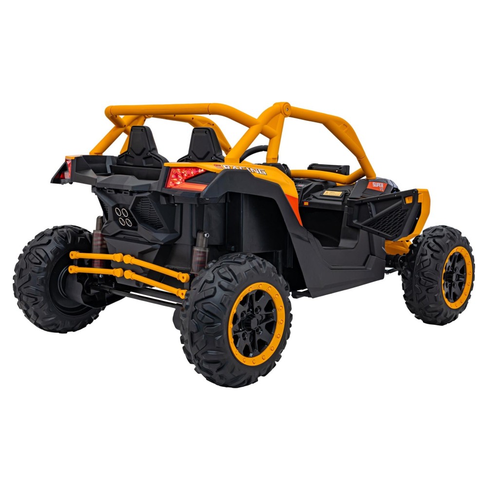 JOKO Elektrické autíčko Buggy SR Super 66 4x4 24V, Dvojmiestne Kožené sedadlo, Penové kolesá, FM rádio, Funkcia Hojdania, žlté