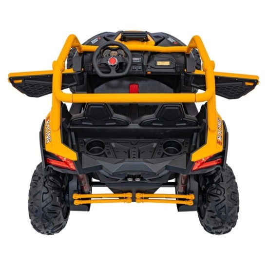 JOKO Elektrické autíčko Buggy SR Super 66 4x4 24V, Dvojmiestne Kožené sedadlo, Penové kolesá, FM rádio, Funkcia Hojdania, žlté