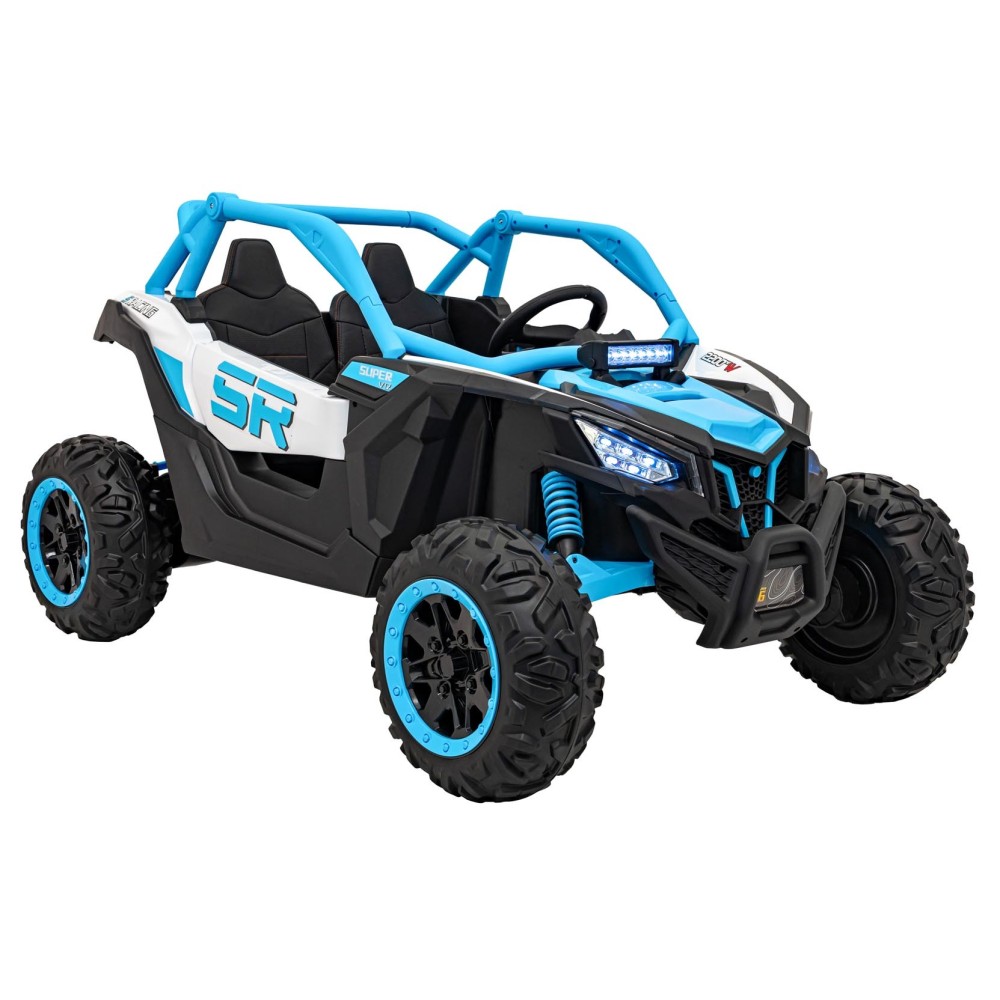 JOKO Elektrické autíčko Buggy SR Super 66 4x4 24V, Dvojmiestne Kožené sedadlo, Penové kolesá, FM rádio, Funkcia Hojdania, modré