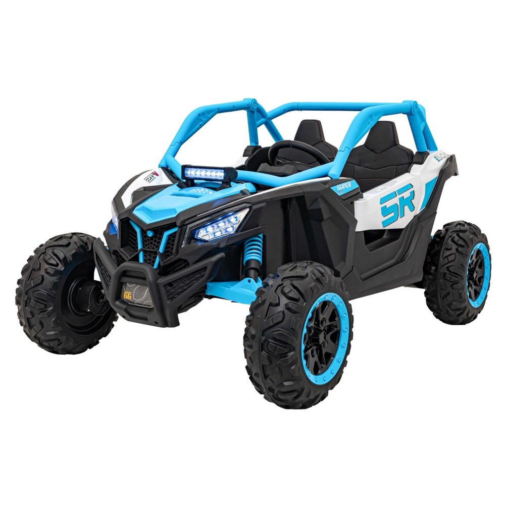 JOKO Elektrické autíčko Buggy SR Super 66 4x4 24V, Dvojmiestne Kožené sedadlo, Penové kolesá, FM rádio, Funkcia Hojdania, modré
