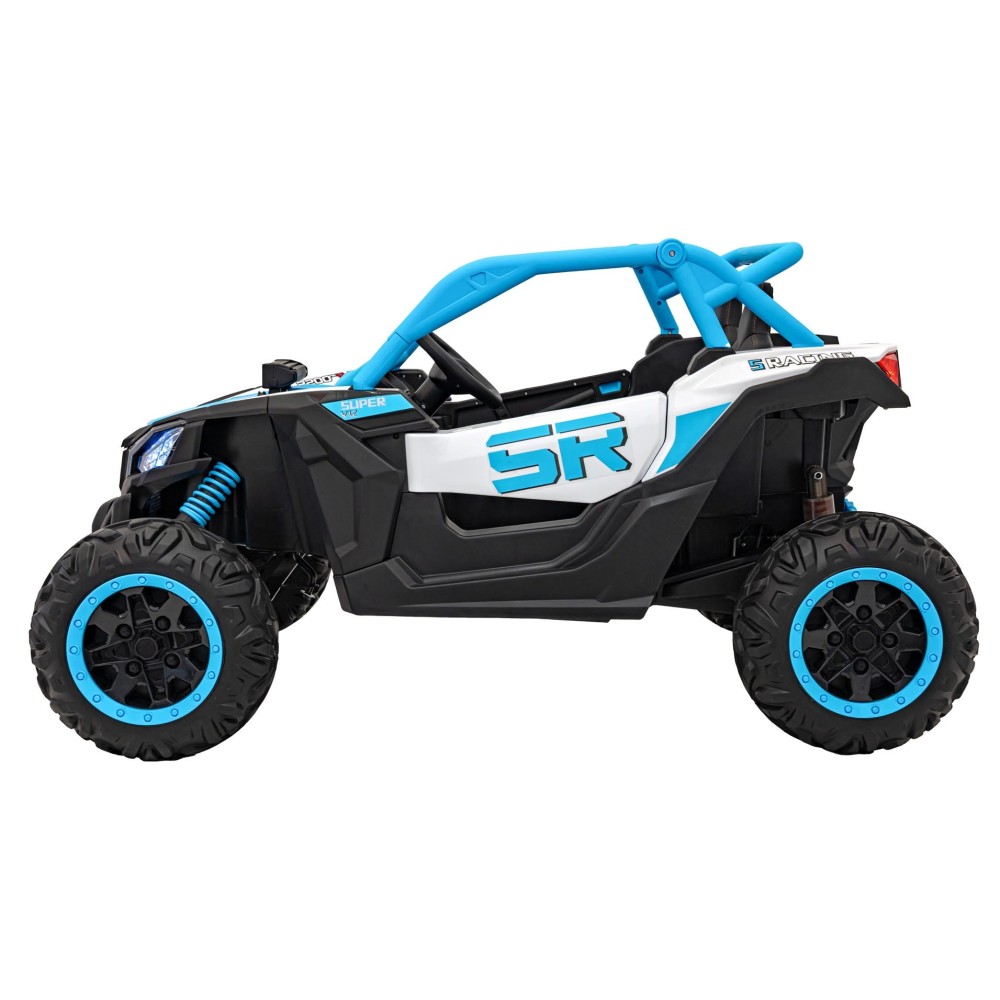 JOKO Elektrické autíčko Buggy SR Super 66 4x4 24V, Dvojmiestne Kožené sedadlo, Penové kolesá, FM rádio, Funkcia Hojdania, modré