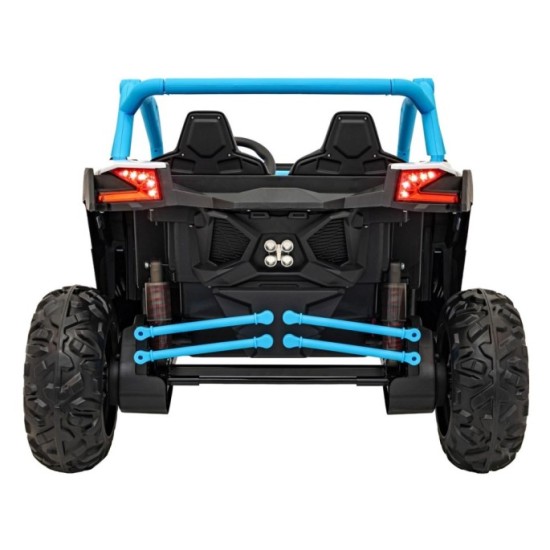JOKO Elektrické autíčko Buggy SR Super 66 4x4 24V, Dvojmiestne Kožené sedadlo, Penové kolesá, FM rádio, Funkcia Hojdania, modré