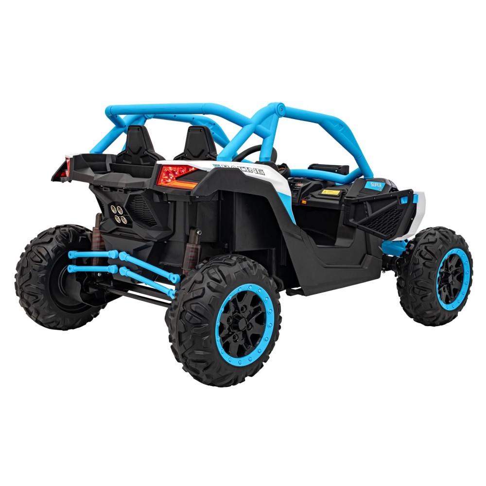JOKO Elektrické autíčko Buggy SR Super 66 4x4 24V, Dvojmiestne Kožené sedadlo, Penové kolesá, FM rádio, Funkcia Hojdania, modré