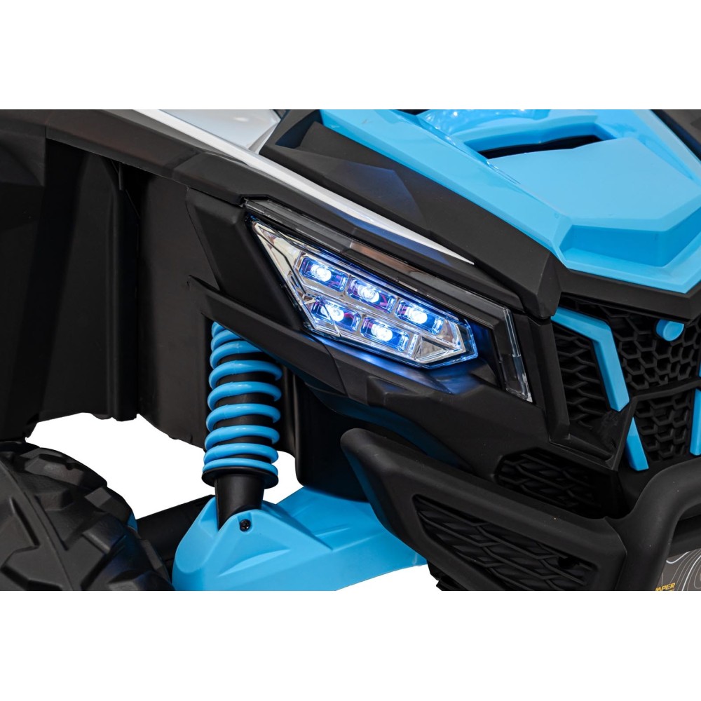JOKO Elektrické autíčko Buggy SR Super 66 4x4 24V, Dvojmiestne Kožené sedadlo, Penové kolesá, FM rádio, Funkcia Hojdania, modré