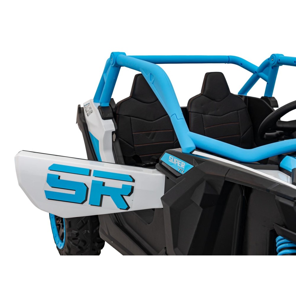 JOKO Elektrické autíčko Buggy SR Super 66 4x4 24V, Dvojmiestne Kožené sedadlo, Penové kolesá, FM rádio, Funkcia Hojdania, modré