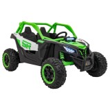 JOKO Elektrické autíčko Buggy SR Super 66 4x4 24V, Dvojmiestne Kožené sedadlo, Penové kolesá, FM rádio, Funkcia Hojdania, zelené