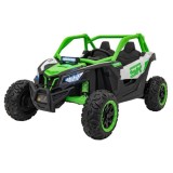 JOKO Elektrické autíčko Buggy SR Super 66 4x4 24V, Dvojmiestne Kožené sedadlo, Penové kolesá, FM rádio, Funkcia Hojdania, zelené