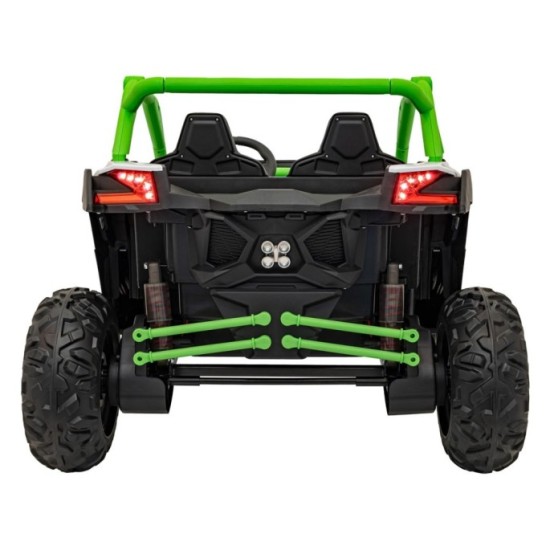 JOKO Elektrické autíčko Buggy SR Super 66 4x4 24V, Dvojmiestne Kožené sedadlo, Penové kolesá, FM rádio, Funkcia Hojdania, zelené