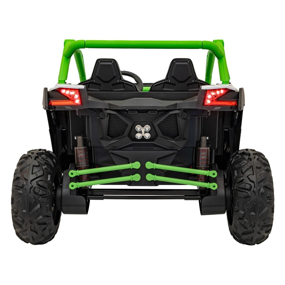 JOKO Elektrické autíčko Buggy SR Super 66 4x4 24V, Dvojmiestne Kožené sedadlo, Penové kolesá, FM rádio, Funkcia Hojdania, zelené
