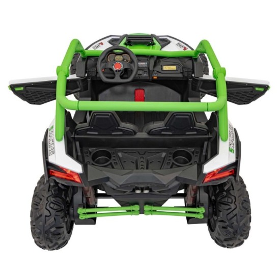 JOKO Elektrické autíčko Buggy SR Super 66 4x4 24V, Dvojmiestne Kožené sedadlo, Penové kolesá, FM rádio, Funkcia Hojdania, zelené