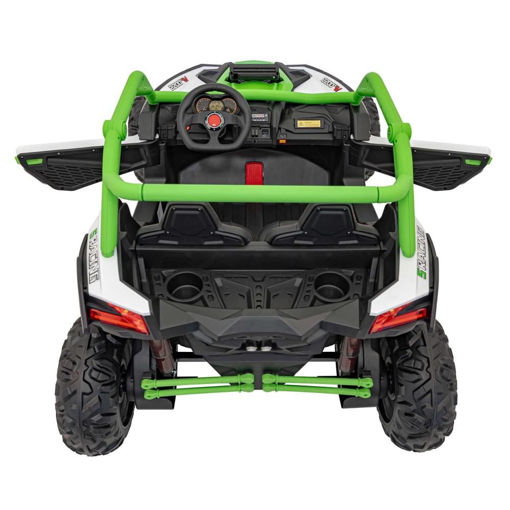 JOKO Elektrické autíčko Buggy SR Super 66 4x4 24V, Dvojmiestne Kožené sedadlo, Penové kolesá, FM rádio, Funkcia Hojdania, zelené
