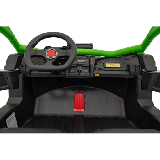 JOKO Elektrické autíčko Buggy SR Super 66 4x4 24V, Dvojmiestne Kožené sedadlo, Penové kolesá, FM rádio, Funkcia Hojdania, zelené