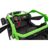JOKO Elektrické autíčko Buggy SR Super 66 4x4 24V, Dvojmiestne Kožené sedadlo, Penové kolesá, FM rádio, Funkcia Hojdania, zelené