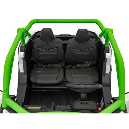 JOKO Elektrické autíčko Buggy SR Super 66 4x4 24V, Dvojmiestne Kožené sedadlo, Penové kolesá, FM rádio, Funkcia Hojdania, zelené
