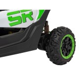 JOKO Elektrické autíčko Buggy SR Super 66 4x4 24V, Dvojmiestne Kožené sedadlo, Penové kolesá, FM rádio, Funkcia Hojdania, zelené