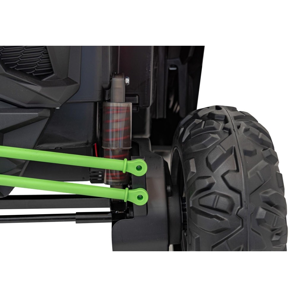 JOKO Elektrické autíčko Buggy SR Super 66 4x4 24V, Dvojmiestne Kožené sedadlo, Penové kolesá, FM rádio, Funkcia Hojdania, zelené