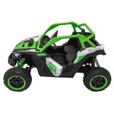 JOKO Elektrické autíčko Buggy SR Super 66 4x4 24V, Dvojmiestne Kožené sedadlo, Penové kolesá, FM rádio, Funkcia Hojdania, zelené