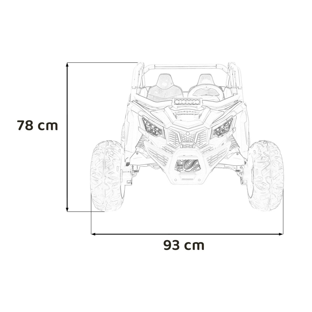 JOKO Elektrické autíčko Buggy SR Super 66 4x4 24V, Dvojmiestne Kožené sedadlo, Penové kolesá, FM rádio, Funkcia Hojdania, zelené