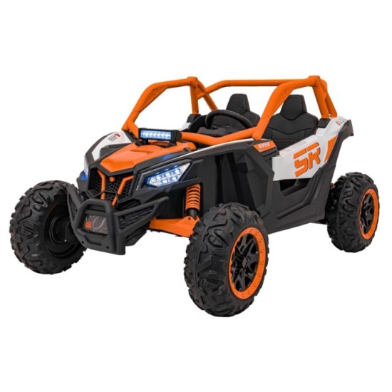 JOKO Elektrické autíčko Buggy SR Super 66 4x4 24V, Dvojmiestne Kožené sedadlo, Penové kolesá, FM rádio, Funkcia Hojdania, oranžo