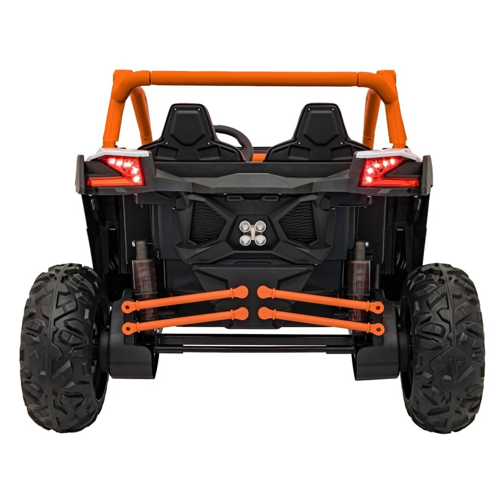 JOKO Elektrické autíčko Buggy SR Super 66 4x4 24V, Dvojmiestne Kožené sedadlo, Penové kolesá, FM rádio, Funkcia Hojdania, oranžo