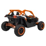 JOKO Elektrické autíčko Buggy SR Super 66 4x4 24V, Dvojmiestne Kožené sedadlo, Penové kolesá, FM rádio, Funkcia Hojdania, oranžo