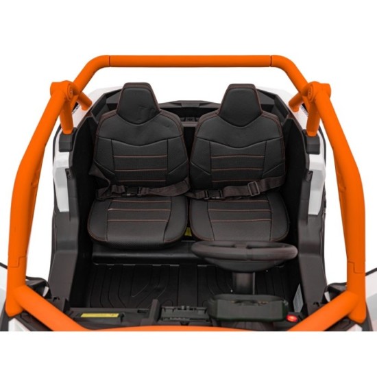 JOKO Elektrické autíčko Buggy SR Super 66 4x4 24V, Dvojmiestne Kožené sedadlo, Penové kolesá, FM rádio, Funkcia Hojdania, oranžo