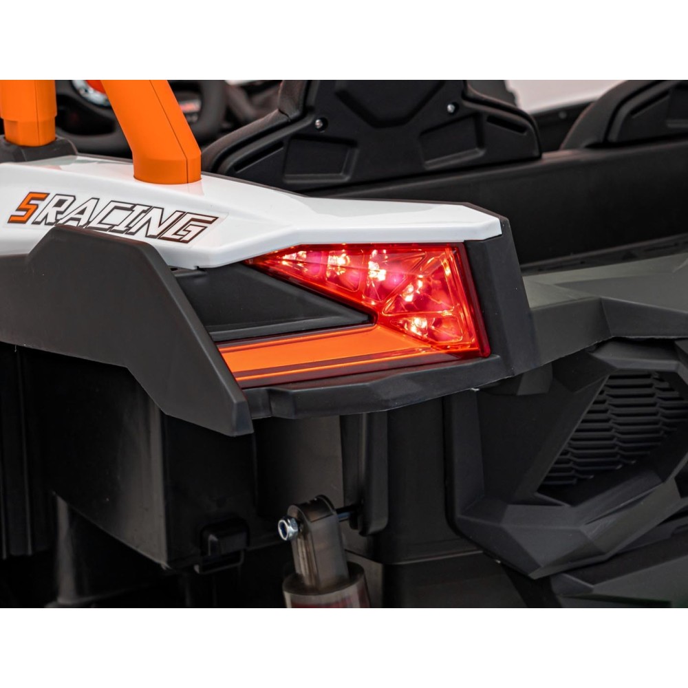 JOKO Elektrické autíčko Buggy SR Super 66 4x4 24V, Dvojmiestne Kožené sedadlo, Penové kolesá, FM rádio, Funkcia Hojdania, oranžo