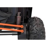 JOKO Elektrické autíčko Buggy SR Super 66 4x4 24V, Dvojmiestne Kožené sedadlo, Penové kolesá, FM rádio, Funkcia Hojdania, oranžo