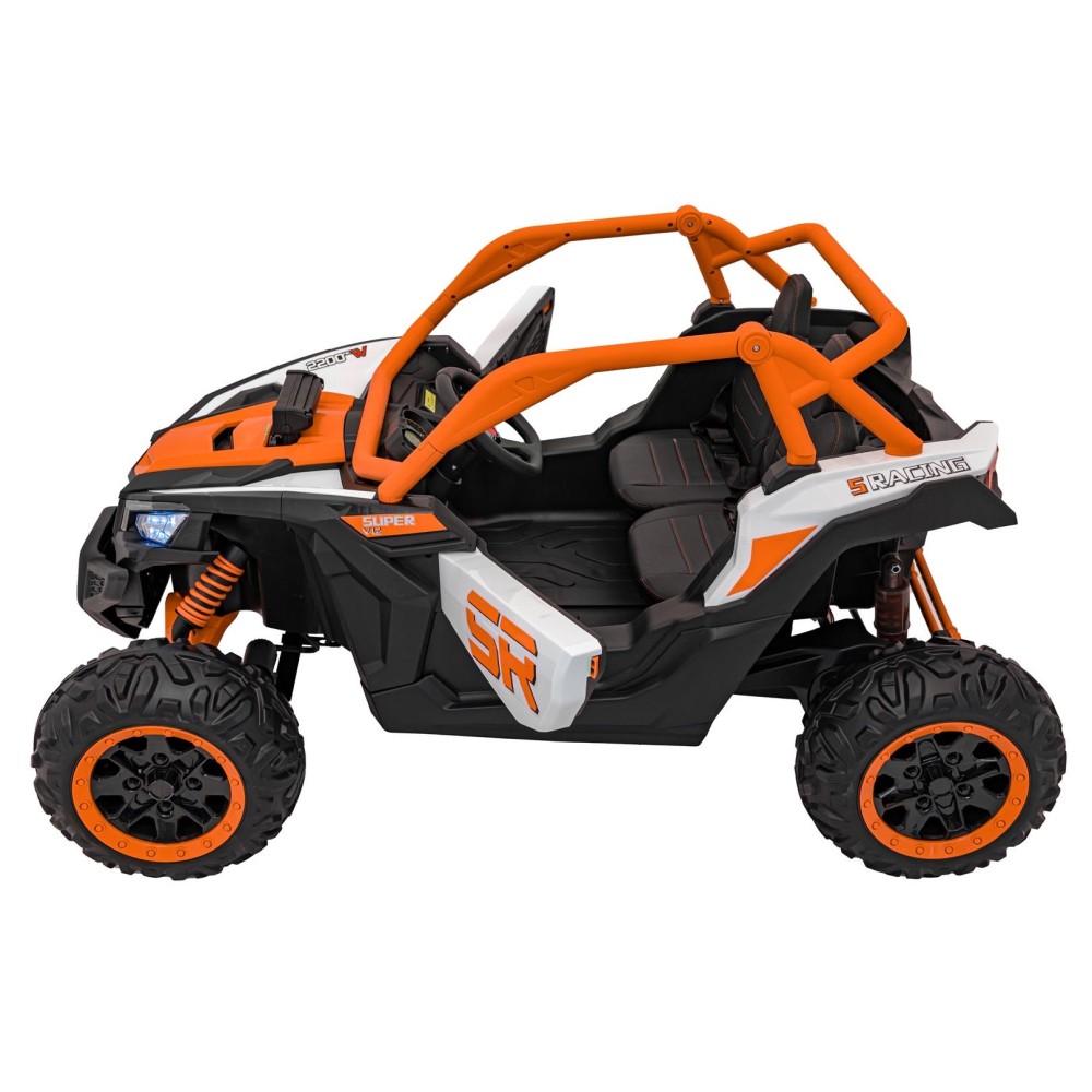 JOKO Elektrické autíčko Buggy SR Super 66 4x4 24V, Dvojmiestne Kožené sedadlo, Penové kolesá, FM rádio, Funkcia Hojdania, oranžo