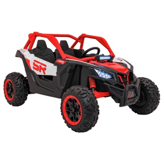 JOKO Elektrické autíčko Buggy SR Super 66 4x4 24V, Dvojmiestne Kožené sedadlo, Penové kolesá, FM rádio, Funkcia Hojdania, červen