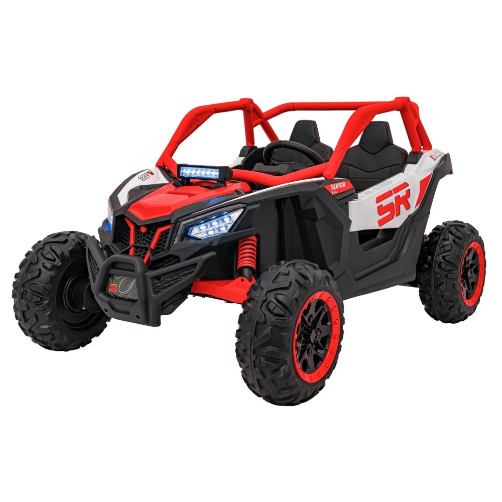 JOKO Elektrické autíčko Buggy SR Super 66 4x4 24V, Dvojmiestne Kožené sedadlo, Penové kolesá, FM rádio, Funkcia Hojdania, červen