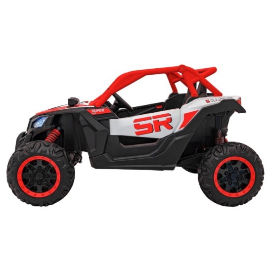 JOKO Elektrické autíčko Buggy SR Super 66 4x4 24V, Dvojmiestne Kožené sedadlo, Penové kolesá, FM rádio, Funkcia Hojdania, červen