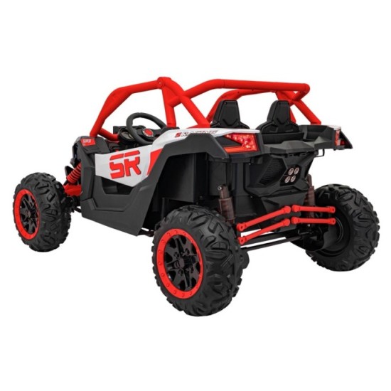 JOKO Elektrické autíčko Buggy SR Super 66 4x4 24V, Dvojmiestne Kožené sedadlo, Penové kolesá, FM rádio, Funkcia Hojdania, červen