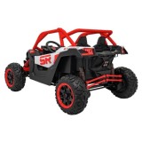 JOKO Elektrické autíčko Buggy SR Super 66 4x4 24V, Dvojmiestne Kožené sedadlo, Penové kolesá, FM rádio, Funkcia Hojdania, červen