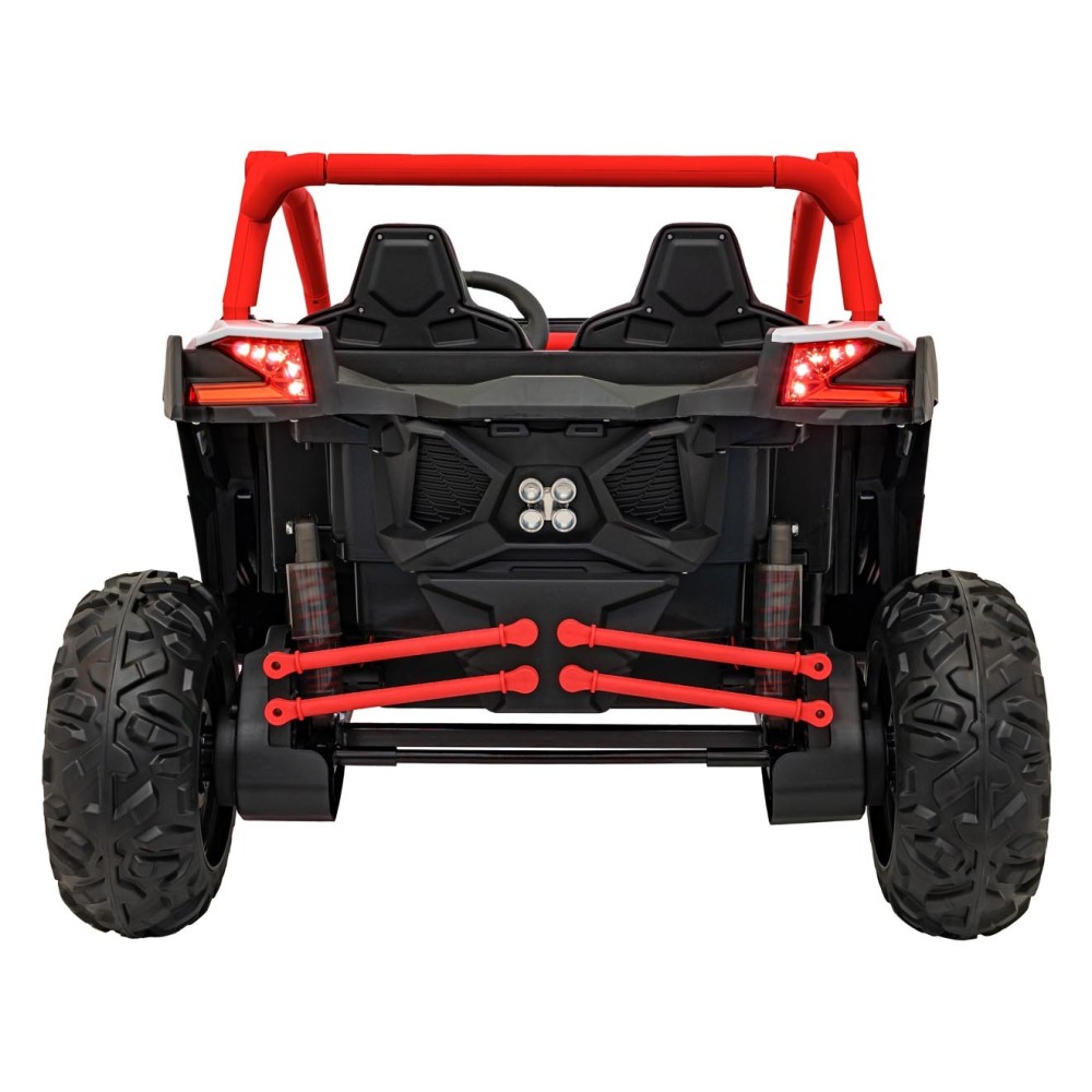 JOKO Elektrické autíčko Buggy SR Super 66 4x4 24V, Dvojmiestne Kožené sedadlo, Penové kolesá, FM rádio, Funkcia Hojdania, červen