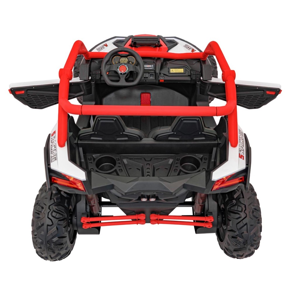 JOKO Elektrické autíčko Buggy SR Super 66 4x4 24V, Dvojmiestne Kožené sedadlo, Penové kolesá, FM rádio, Funkcia Hojdania, červen