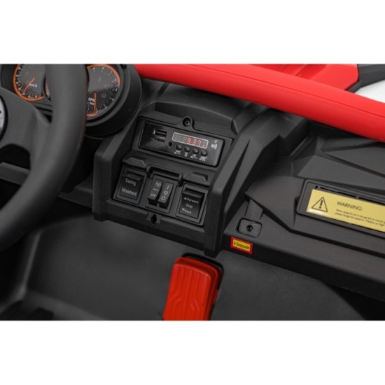 JOKO Elektrické autíčko Buggy SR Super 66 4x4 24V, Dvojmiestne Kožené sedadlo, Penové kolesá, FM rádio, Funkcia Hojdania, červen