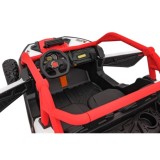 JOKO Elektrické autíčko Buggy SR Super 66 4x4 24V, Dvojmiestne Kožené sedadlo, Penové kolesá, FM rádio, Funkcia Hojdania, červen
