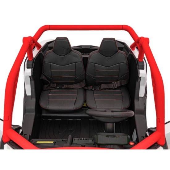 JOKO Elektrické autíčko Buggy SR Super 66 4x4 24V, Dvojmiestne Kožené sedadlo, Penové kolesá, FM rádio, Funkcia Hojdania, červen